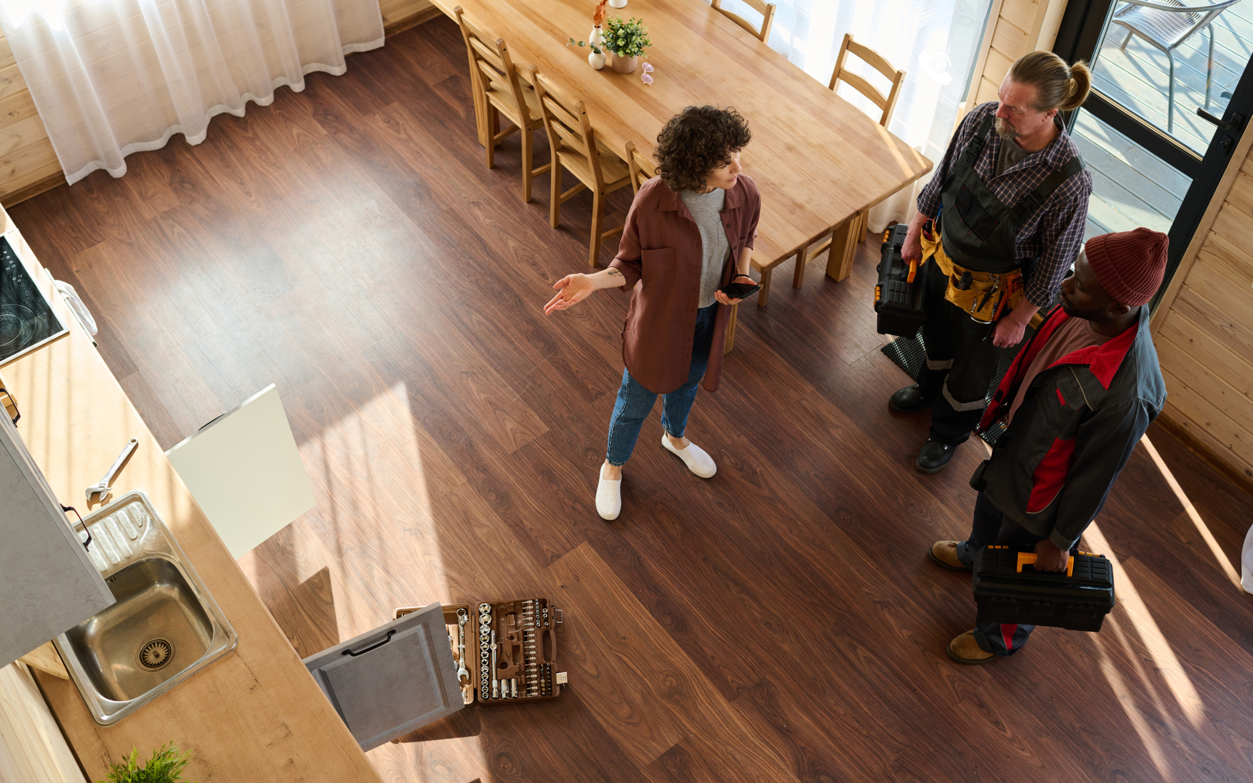 Durable sheet plank flooring